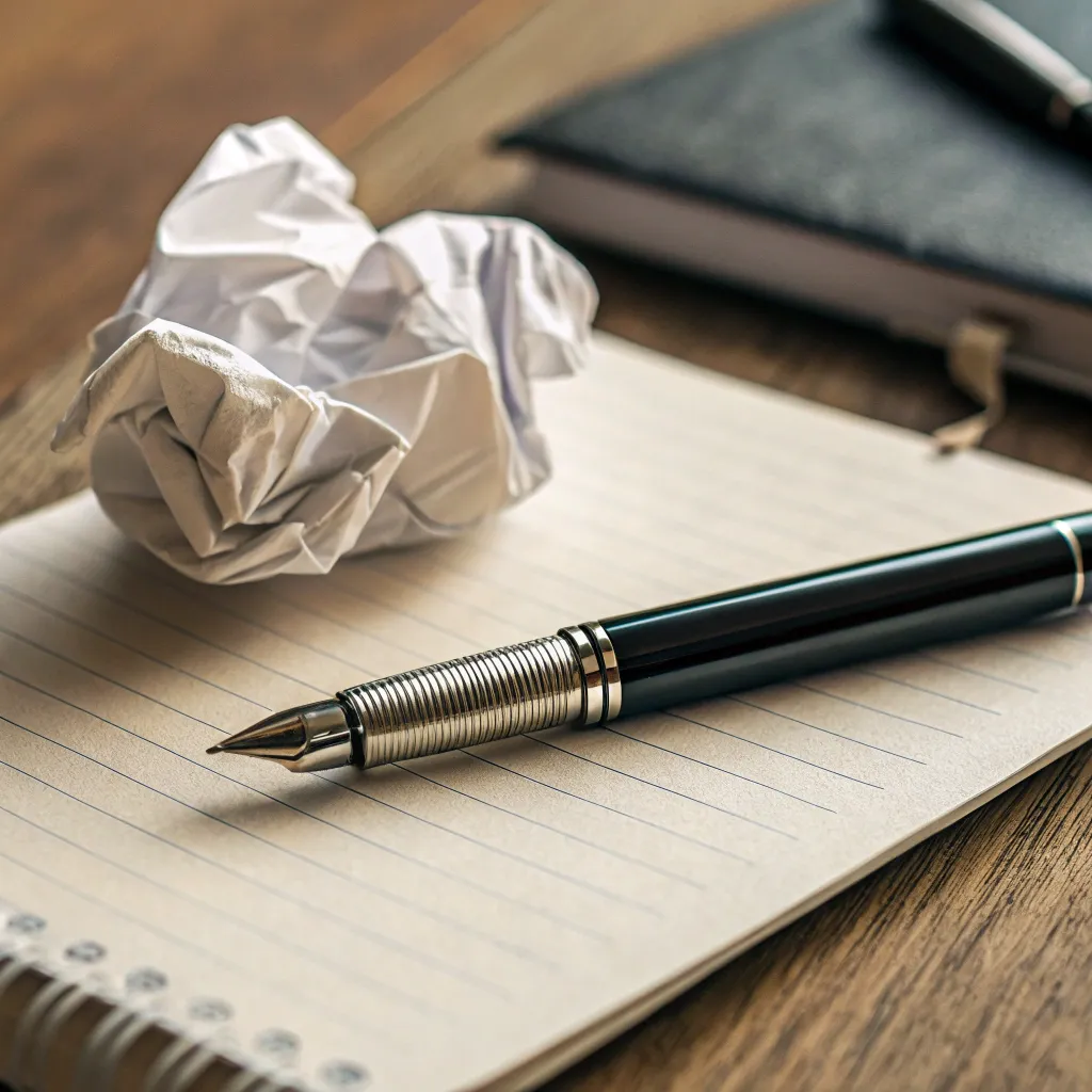 Pen and paper, symbolizing creativity